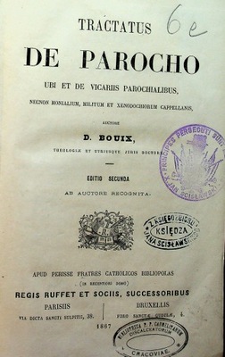 Tractatus de parocho 1861 r