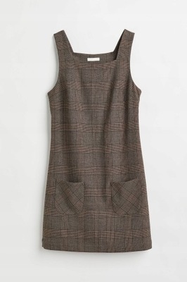 Sukienka bez rękawów na Szelkach H&M r.XS Plaid Dress