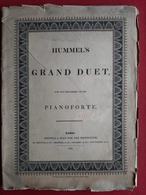 (NUTY) GRAND DUET - HUMMEL'S (1824)