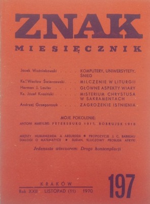 Znak miesięcznik 197 listopad 1970