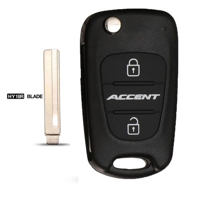 FLIP REMOTE CAR KEY SHELL PARA HYUNDAI I20 I30 IX35 ACCENT KIA K2 K3 ~25822  