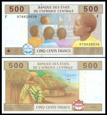 Afryka Centralna Gwinea Rownikowa 500 Frank 2002 P-506Fd UNC