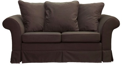 ESTELLA 120 - brązowa sofa dwuosobowa z funkcją spania