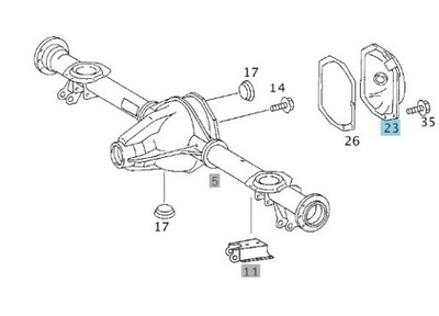 RECUBRIMIENTO TAPA TRASERO DE EJE MERCEDES SPRINTER  