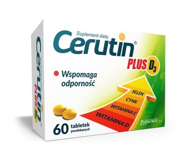 CERUTIN PLUS D3 suplement diety ODPORNOŚĆ 60 tabletek witamina C