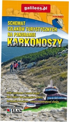 Schemat szlaków tur. na Panoramie Karkonoszy -