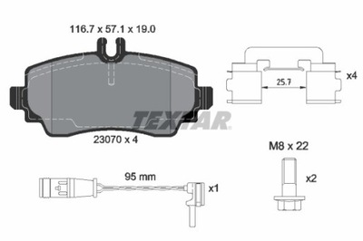 PADS BRAKE DB FRONT VANEO 2307005  