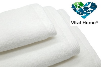 Ręcznik do sauny VITALHOME Pure Cotton, biały, gładki 80X200 cm 500 g/m2