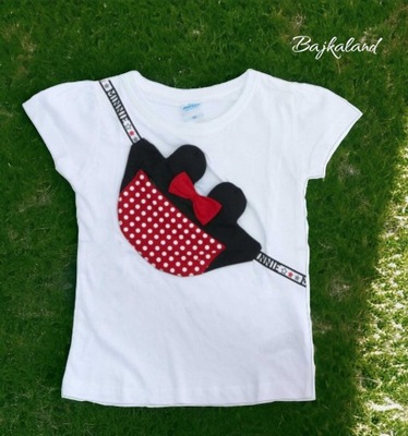 Koszulka Tshirt Myszka Minnie Disney kieszeń nerka