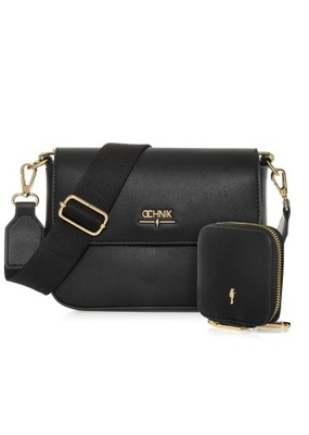 OCHNIK Czarna torebka damska z łańcuszkiem TOREC-0767C-99(Z25)