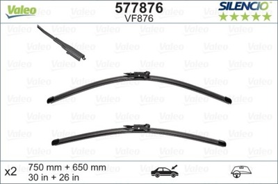 ЛИСТ ДВІРНИКИ 750/650MM SILENCIO XTRM FORD B-MAX 12- VAL577876