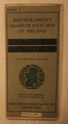 IRELAND - IRLANDIA - ANTRIM ANAD DONEGAL - EDINBURGH - MAPA