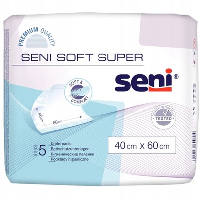 Seni Soft Super podkłady higieniczne 40x60cm 5 szt