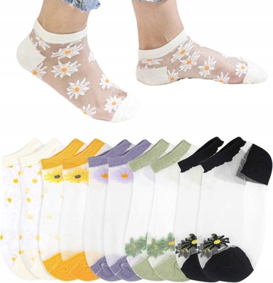 Dámske priehľadné ponožky Daisy 5 párov