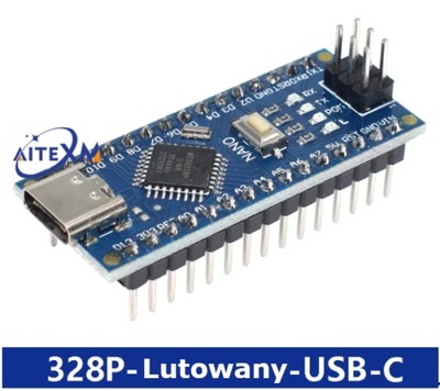 Arduino Nano USB-C V3.0 ATmega328P Zlutowany