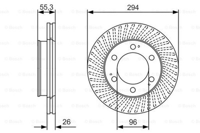 ДИСКИ ТОРМОЗНЫЕ ТОРМОЗНЫЕ ПЕРЕД BOSCH 0 986 479 D33