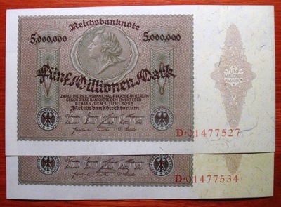 281. Niemcy 1 x 1 mln. Mk 1923 D 014775... unc