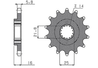 SUNSTAR ЗУБЧАТКА ПЕРЕДНЯЯ 490 14 DUCATI MONSTER 600