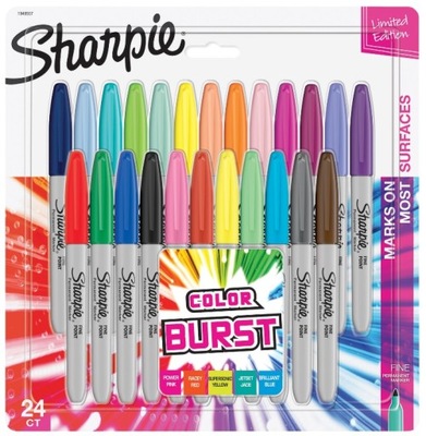 Marker permanentny Sharpie Fine Color Burst mix 24