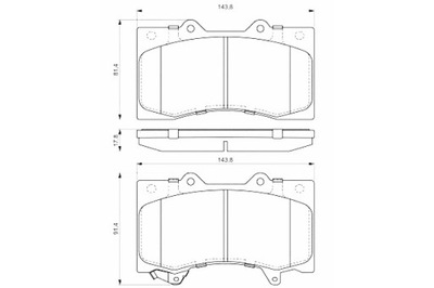 BOSCH ZAPATAS DE FRENADO PARTE DELANTERA NISSAN PATROL VI 5.6 04.10-  