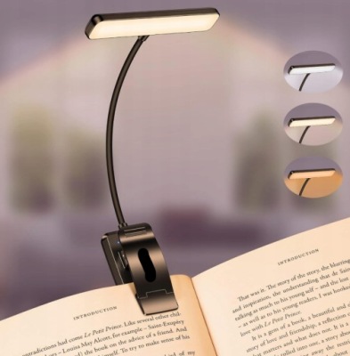LAMPKA DO CZYTANIA GRITIN Z ZACISKIEM DO KSIĄŻKI