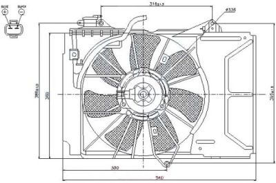 Nissens вентилятор радиатора toyota echo хэтчбек фото №1