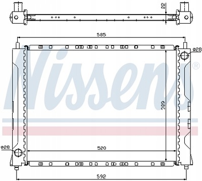 РАДІАТОР ДВИГУНА ROVER NISSENS 642161