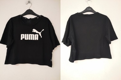 Puma Czarny krótki t-shirt z logo S/M