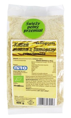 KASZA MANNA Z SAMOPSZY BIO 400 g - NIRO