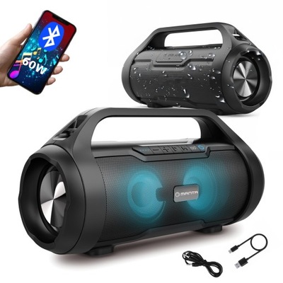 GŁOŚNIK PRZENOŚNY BLUETOOTH BEZPRZEWODOWY USB SD FM MANTA SPK215 AKU 20h