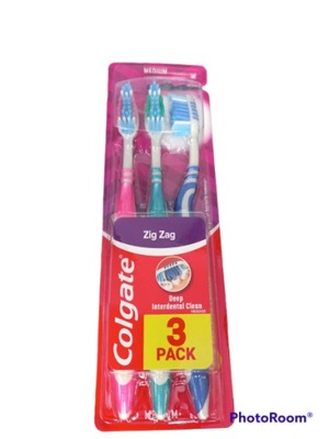 K3 Colgate Szczoteczka Zig Zag medium 3szt