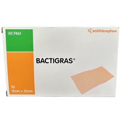 Opatrunek parafinowy z chlorheksydyną S&N Bactigras 15x20 a10szt.