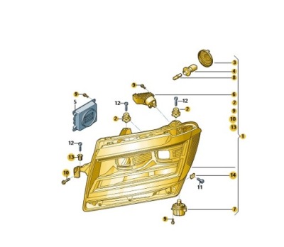 Фара диодный левая сторона vw crafter oe: 7c1941773c фото №1