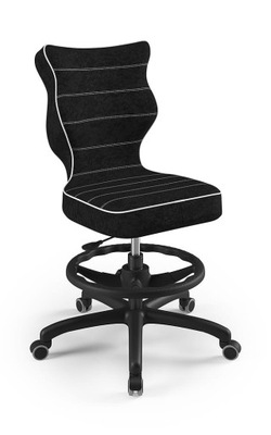 Krzesło z podnóżkiem Petit czarny Visto r.5