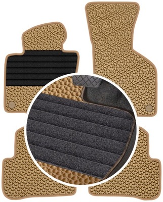 VW PASSAT CC 2008-2012 ALFOMBRILLAS GOMA PARA COCHE EVA COLOR BEIGE  