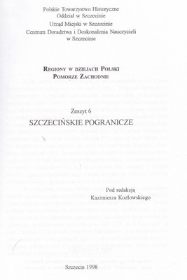 SZCZECIŃSKIE POGRANICZE Pomorze Zachodnie