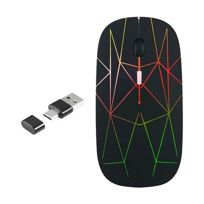 Bezprzewodowa mysz LED USB do ładowania Przenośna