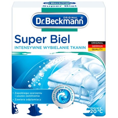 Dr Beckmann Wybielacz do Tkanin Super Biel 3x40g