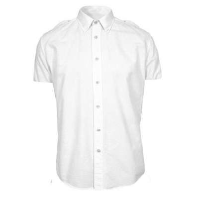 Koszula Biała Męska Royal Navy Krótki Rękaw :47-48