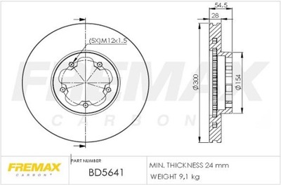 DISCOS DE FRENADO FREMAX BD-5641  