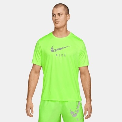 Nike koszulka r L męska DRI FIT sportowa do biegania zielona DQ4753 358