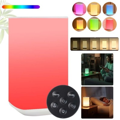 LAMPKA NOCNA LED DOTYKOWA ŚCIEMNIANA 6 KOLORÓW ŚWIATEŁ 5 POZIOMÓW JASNOŚCI