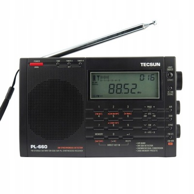 Radio Tecsun PL-660 FM AM SW SSB czarny