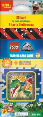 KARTY LEGO JURASSIC WORLD SERIA 2 EKOBLISTER 1 / 2022 25 + 1 limitowana