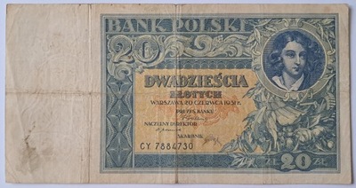 Banknot II RP 20 zł 1931 rok SERIA: CY