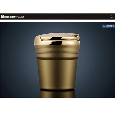 Złoto попільничка автомобільна з logo led фото №1