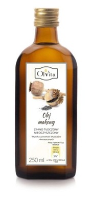 Olej MAKOWY 250ml NIEOCZYSZCZONY 100% NATURALNY