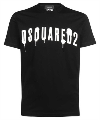 DSQUARED2 męski t-shirt koszulka NOWOŚĆ BLACK XXL