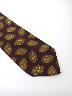 Kenzo Paris bordowy jedwabny krawat