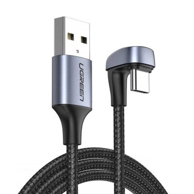 Ugreen nylonowy kątowy kabel USB - USB Typ C 1 m